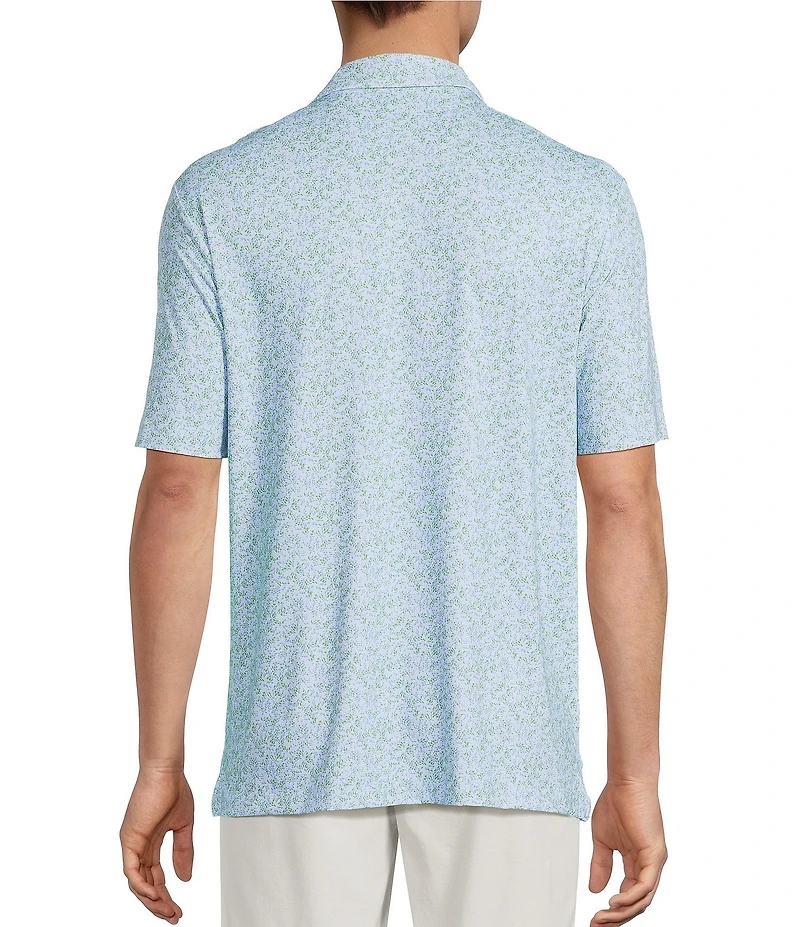 Roundtree & Yorke Performance Mosaic Print Polo Shirt
