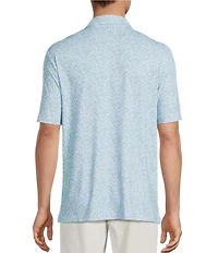 Roundtree & Yorke Performance Mosaic Print Polo Shirt