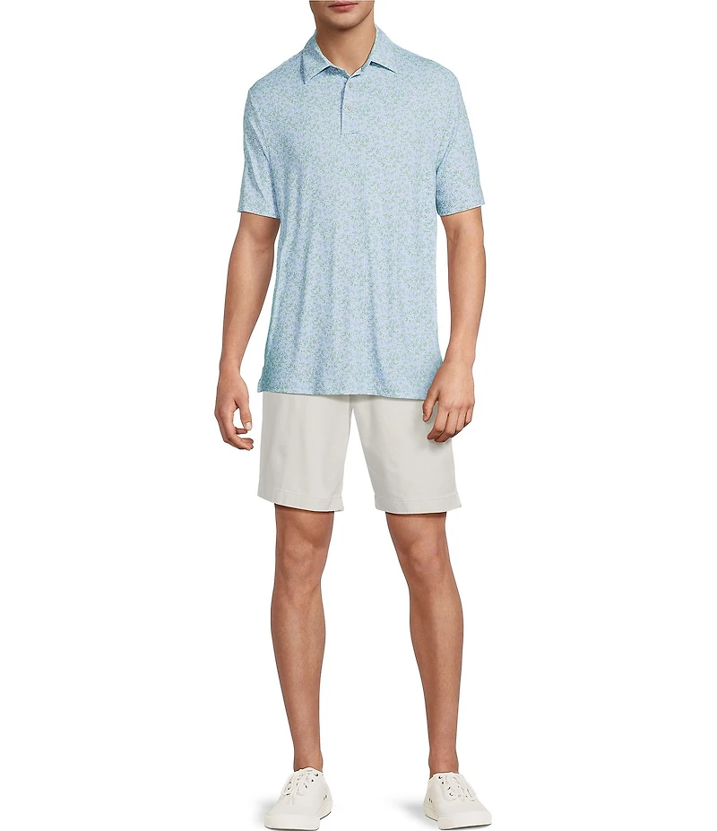 Roundtree & Yorke Performance Mosaic Print Polo Shirt