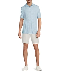 Roundtree & Yorke Performance Mosaic Print Polo Shirt