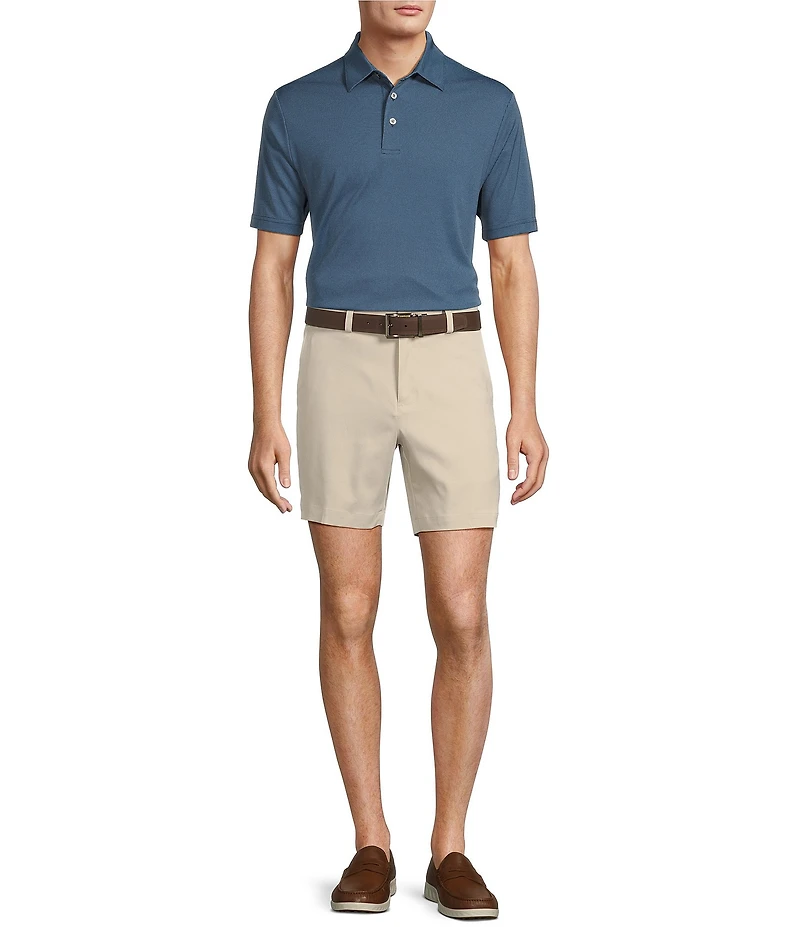 Roundtree & Yorke Performance Placed Jacquard Polo Shirt