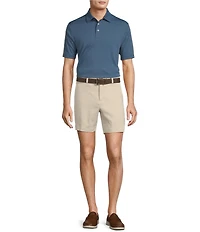 Roundtree & Yorke Performance Placed Jacquard Polo Shirt