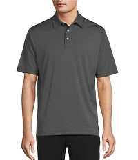 Roundtree & Yorke Performance Placed Jacquard Polo Shirt