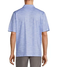Roundtree & Yorke Performance Short Sleeve Chest Stripe Polo Shirt