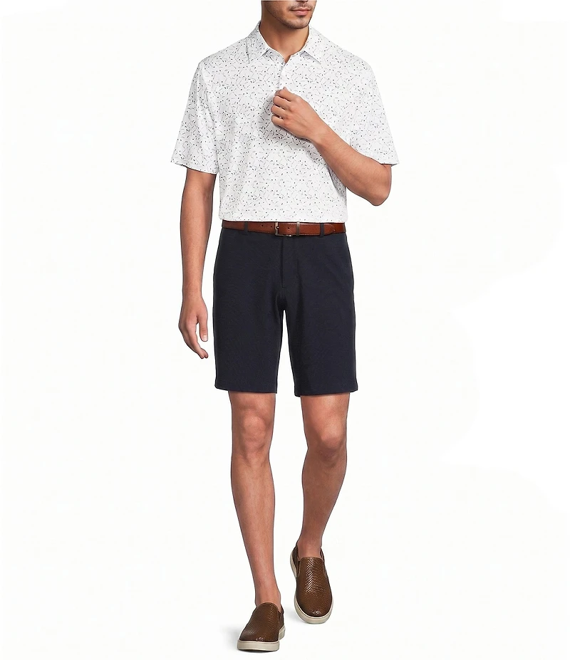 Roundtree & Yorke Performance Short Sleeve Clubs Print Golf Polo