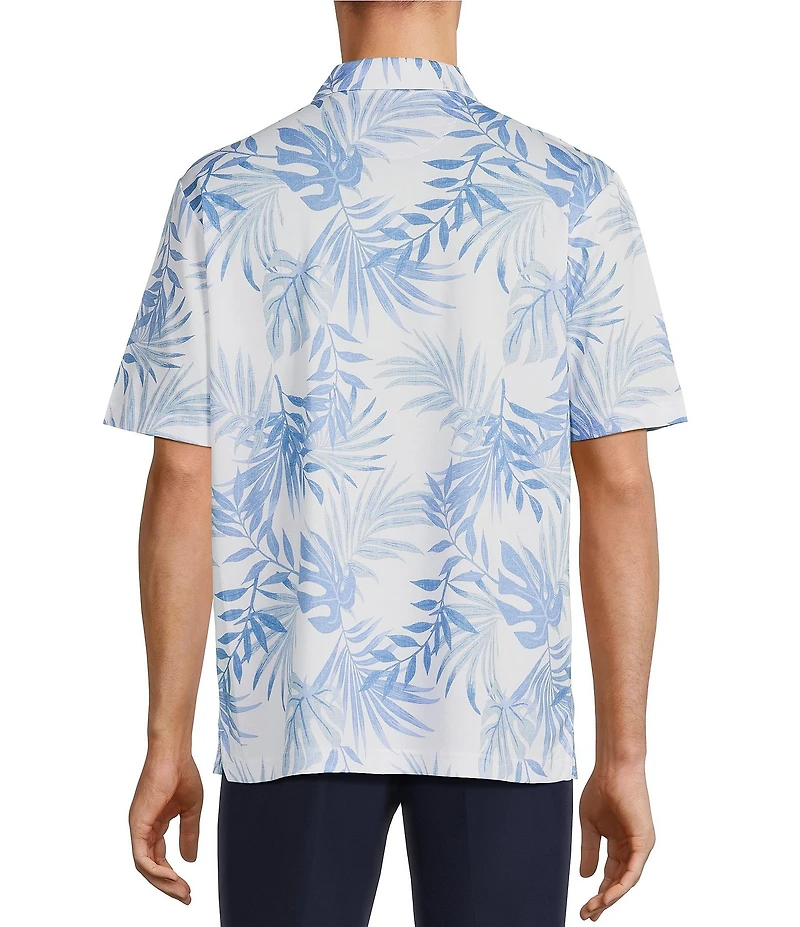Roundtree & Yorke Performance Short Sleeve Conversational Fishing Lure Print Polo Shirt