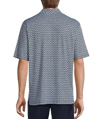 Roundtree & Yorke Performance Short Sleeve Floral Print Polo Shirt