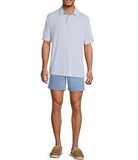 Roundtree & Yorke Performance Short Sleeve Geo Print Polo Shirt