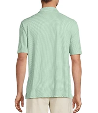 Roundtree & Yorke Performance Short Sleeve Gingham Polo Shirt