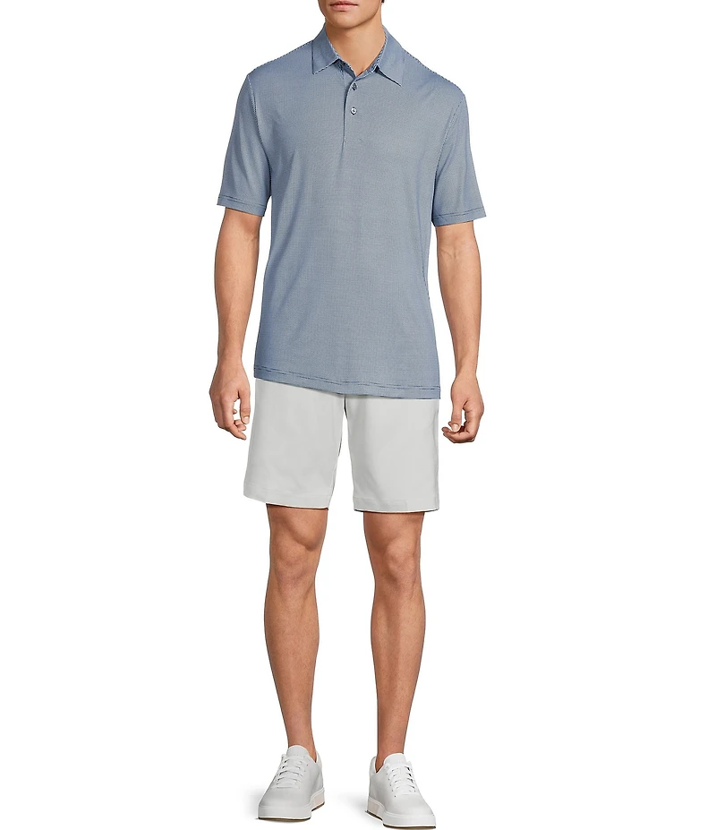 Roundtree & Yorke Performance Short Sleeve Gingham Polo Shirt