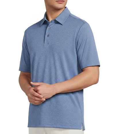 Roundtree & Yorke Performance Short Sleeve Jacquard Polo Shirt