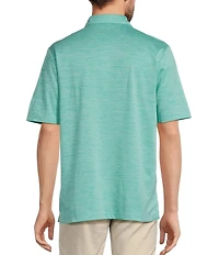 Roundtree & Yorke Performance Short Sleeve Jacquard Polo Shirt