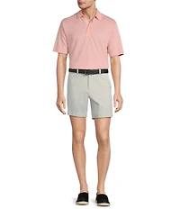 Roundtree & Yorke Performance Short Sleeve Jacquard Polo Shirt
