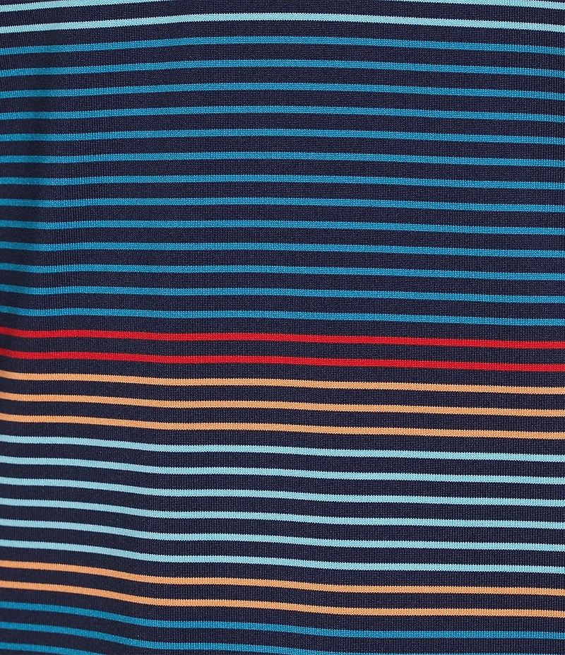 Roundtree & Yorke Performance Short Sleeve Large Stripe Polo