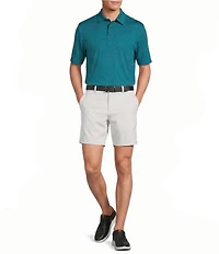 Roundtree & Yorke Performance Short Sleeve Leaf Print Polo Shirt