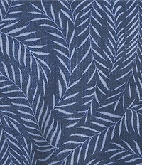 Roundtree & Yorke Performance Short Sleeve Mini Palm Leaf Print Polo Shirt