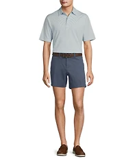 Roundtree & Yorke Performance Short Sleeve Mini Stripe Polo Shirt