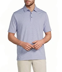 Roundtree & Yorke Performance Short Sleeve Multi Stripe Polo Shirt