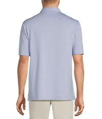 Roundtree & Yorke Performance Short Sleeve Multi Stripe Polo Shirt