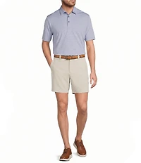 Roundtree & Yorke Performance Short Sleeve Multi Stripe Polo Shirt