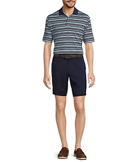 Roundtree & Yorke Performance Short Sleeve Stripe Polo Shirt
