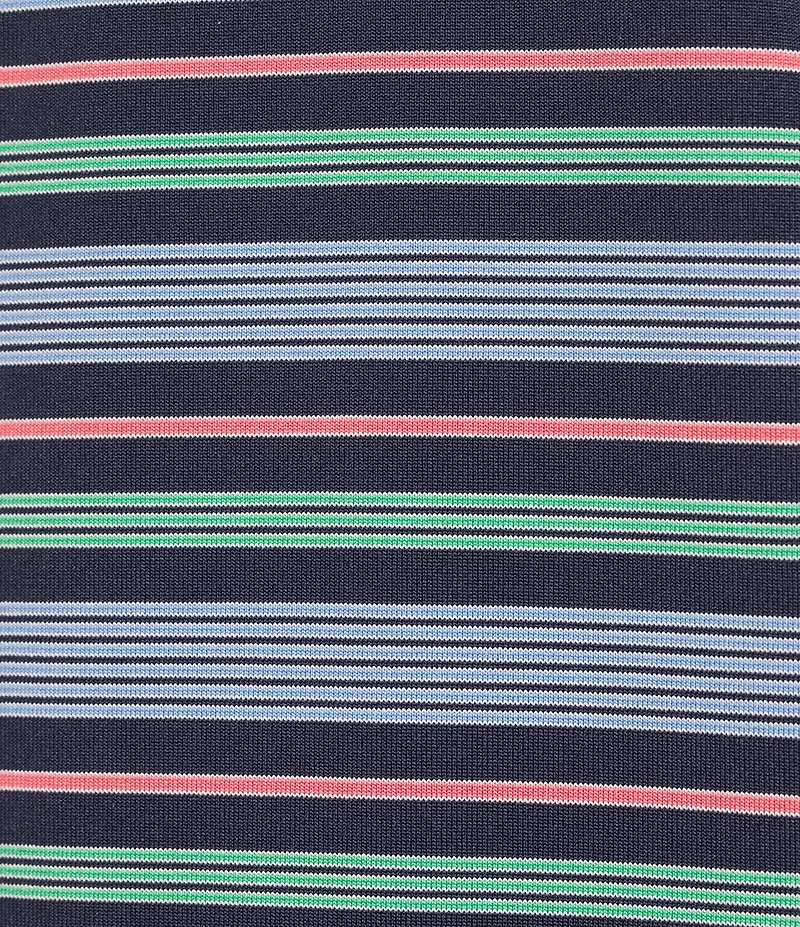 Roundtree & Yorke Performance Short Sleeve Stripe Polo Shirt