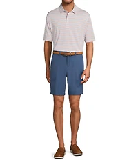 Roundtree & Yorke Performance Short Sleeve Multi Stripe Polo Shirt