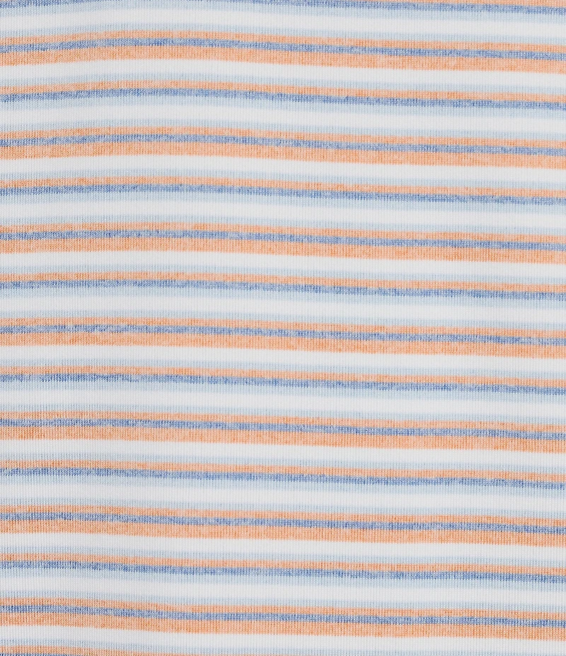 Roundtree & Yorke Performance Short Sleeve Multi Stripe Polo Shirt