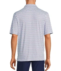 Roundtree & Yorke Performance Short Sleeve Pickleball Print Polo Shirt