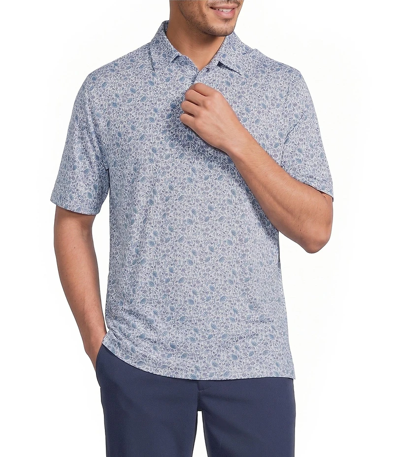 Roundtree & Yorke Performance Short Sleeve Popsicle Print Polo Shirt