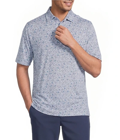Roundtree & Yorke Performance Short Sleeve Popsicle Print Polo Shirt