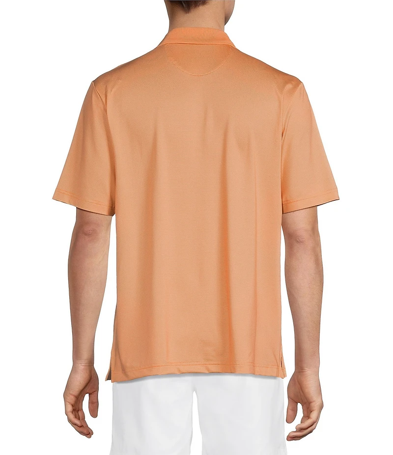 Roundtree & Yorke Performance Short Sleeve Solid Birdseye Polo Shirt
