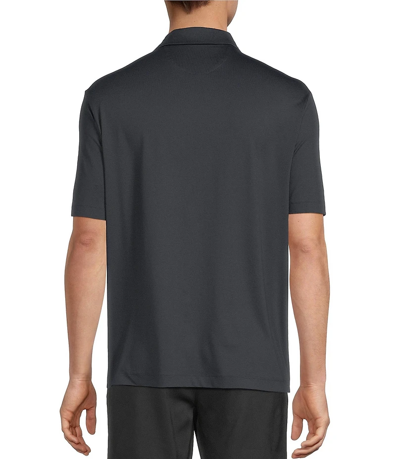 Roundtree & Yorke Performance Short Sleeve Solid Button Front Shirt