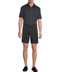 Roundtree & Yorke Performance Short Sleeve Solid Button Front Shirt