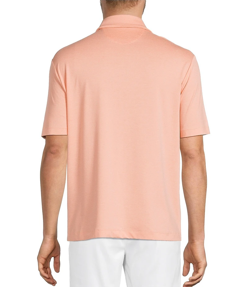 Roundtree & Yorke Performance Short Sleeve Solid Button Front Shirt