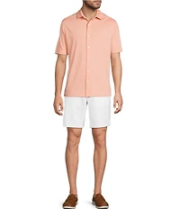 Roundtree & Yorke Performance Short Sleeve Solid Button Front Shirt
