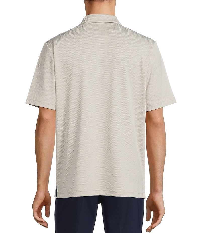 Roundtree & Yorke Performance Short Sleeve Solid Textured Polo Shirt