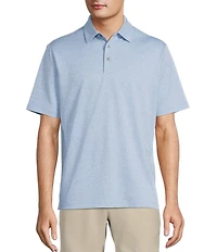 Roundtree & Yorke Performance Short Sleeve Solid Textured Polo Shirt