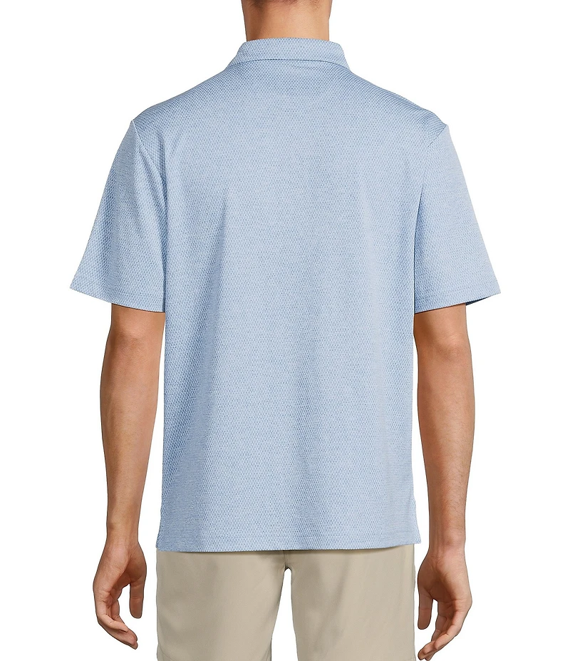 Roundtree & Yorke Performance Short Sleeve Solid Textured Polo Shirt