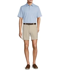 Roundtree & Yorke Performance Short Sleeve Solid Textured Polo Shirt