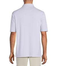 Roundtree & Yorke Performance Short Sleeve Stripe Jacquard Polo Shirt