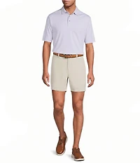 Roundtree & Yorke Performance Short Sleeve Stripe Jacquard Polo Shirt