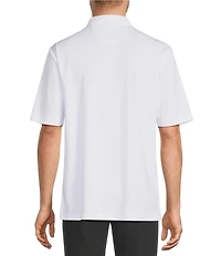 Roundtree & Yorke Performance Short Sleeve Stripe Jacquard Polo Shirt