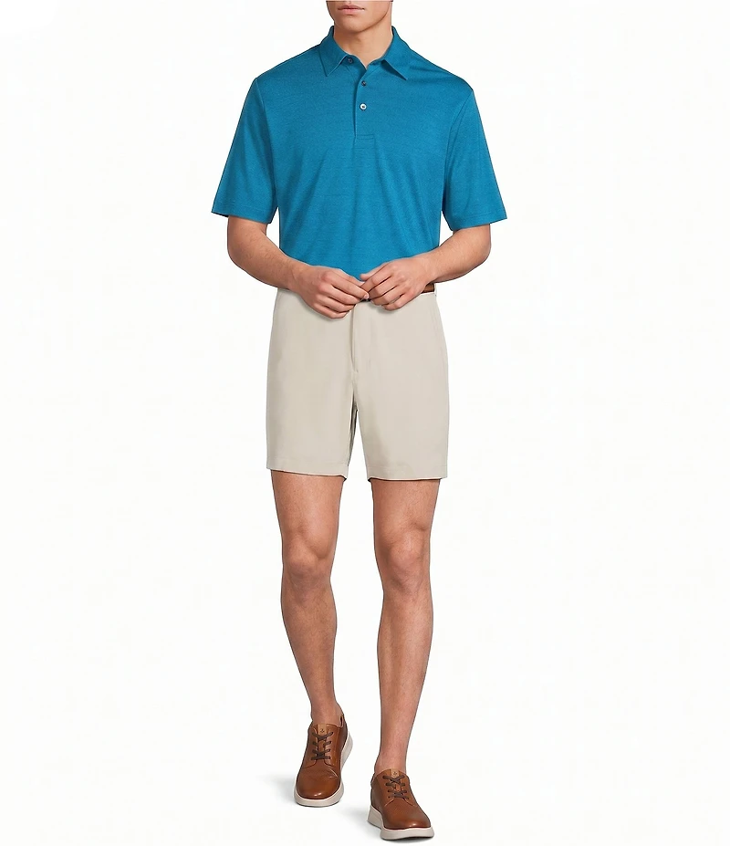Roundtree & Yorke Performance Short Sleeve Stripe Jacquard Polo Shirt