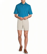 Roundtree & Yorke Performance Short Sleeve Stripe Jacquard Polo Shirt