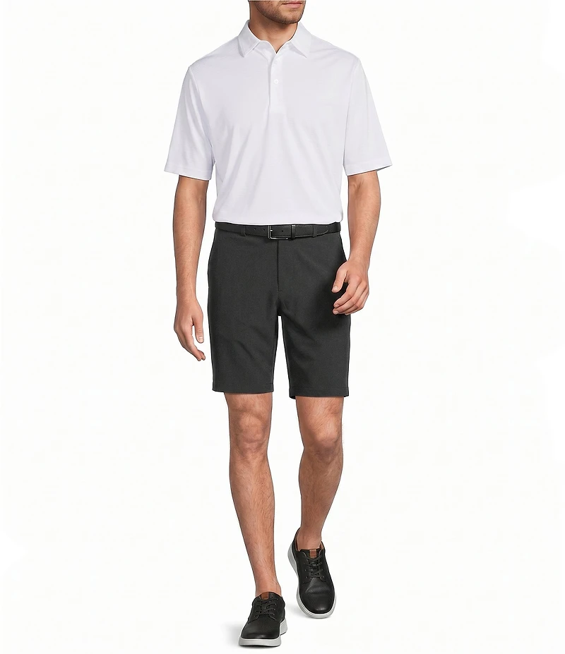 Roundtree & Yorke Performance Short Sleeve Stripe Jacquard Polo Shirt