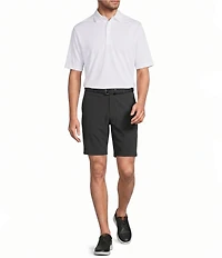 Roundtree & Yorke Performance Short Sleeve Stripe Jacquard Polo Shirt