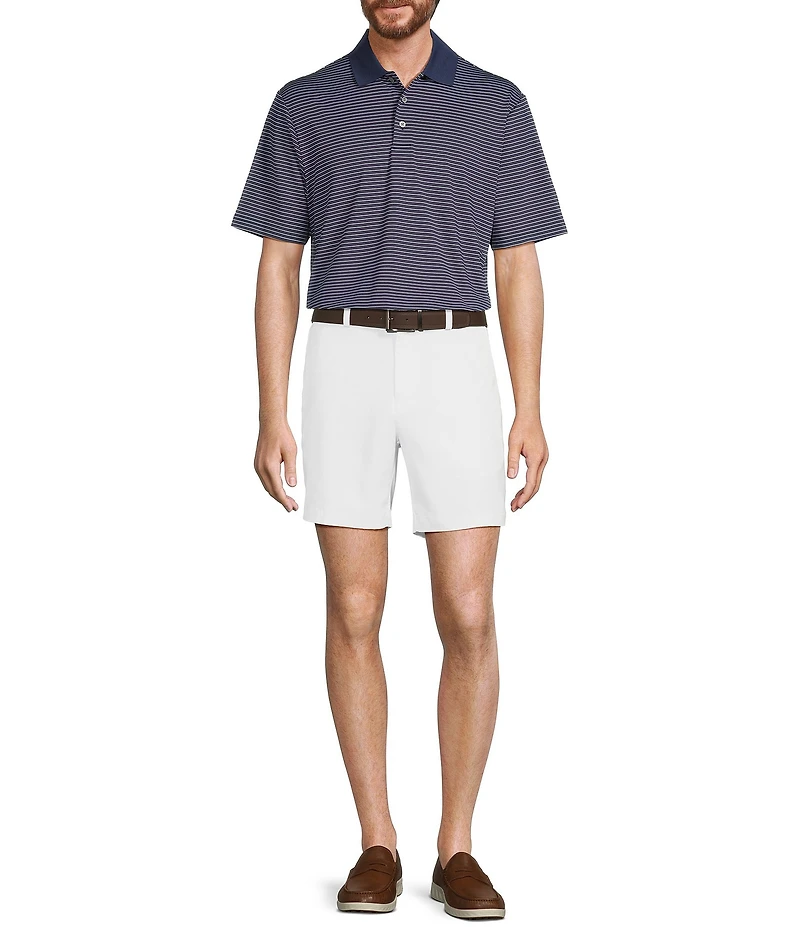 Roundtree & Yorke Performance Short Sleeve Stripe Polo Shirt