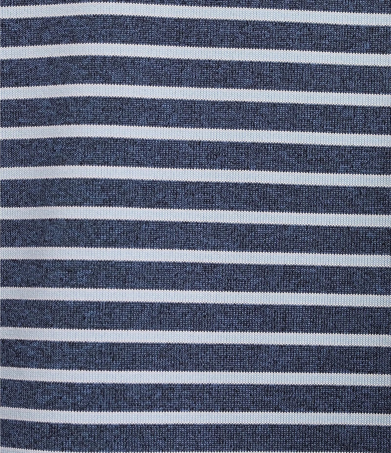 Roundtree & Yorke Performance Short Sleeve Stripe Print Polo Shirt