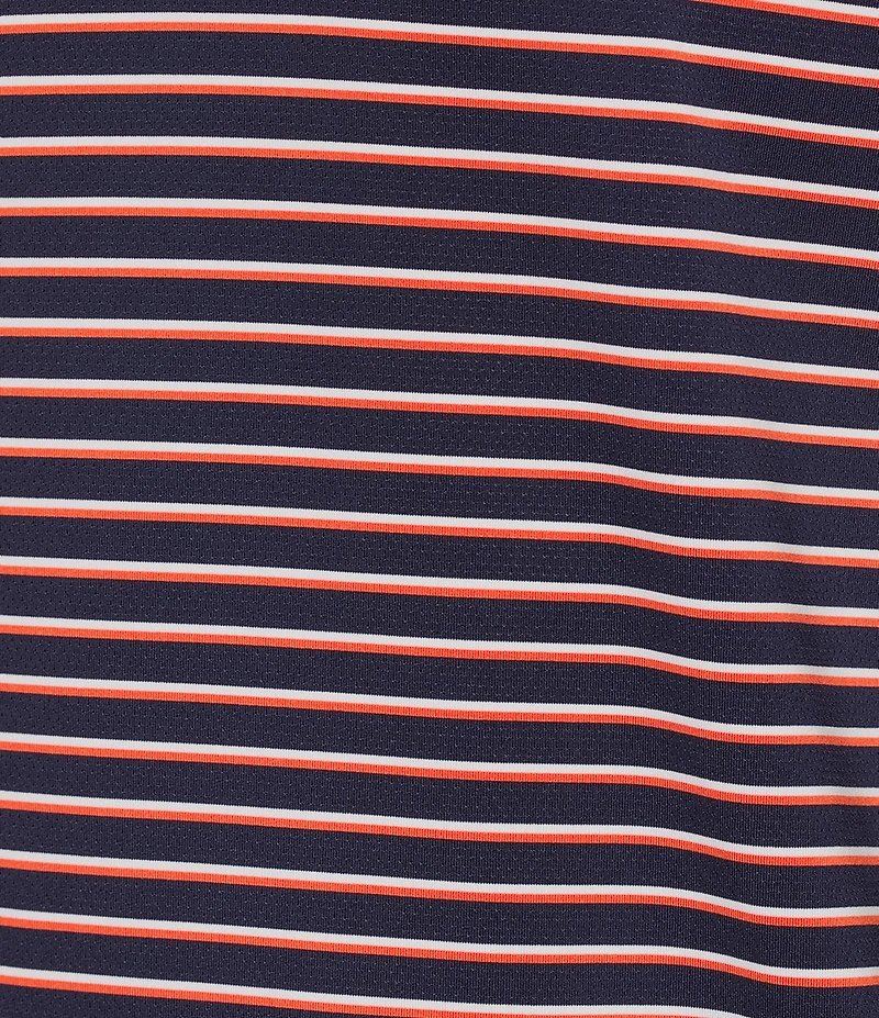 Roundtree & Yorke Performance Short Sleeve Striped Polo Shirt
